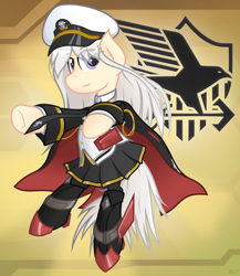 Size: 2672x3076 | Tagged: safe, artist:mrlolcats17, species:earth pony, species:pony, azur lane, big e, clothing, cv-6, eagle union, enterprise, grey ghost, high res, lucky e, ponified, shipmare, solo, uniform, us navy, uss enterprise, vector