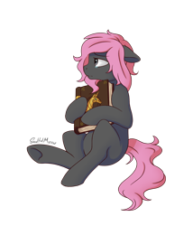 Size: 1200x1400 | Tagged: safe, artist:soulfulmirror, oc, oc:soulful mirror, ponysona, species:earth pony, species:pony, book of friendship, male, pink mane, simple background, solo, transparent background