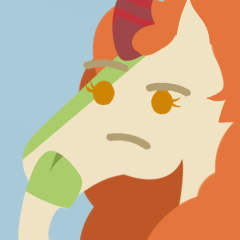 Size: 240x240 | Tagged: safe, artist:conphettey, character:autumn blaze, species:kirin, cloven hooves, emoji, female, hoers, hooves, quadrupedal, reaction image, simple background, solo, thinking, thinking emoji