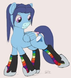 Size: 779x857 | Tagged: safe, artist:stillwaterspony, oc, oc only, oc:still waters, species:pegasus, species:pony, boots, clothing, costume, dyed feathers, hoof shoes, male, nightmare night costume, shoes, solo