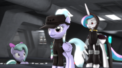 Size: 1920x1080 | Tagged: safe, artist:spinostud, character:cloudchaser, character:flitter, character:princess celestia, species:alicorn, species:pegasus, species:pony, 3d, blaster, clothing, crossover, sith, source filmmaker, spaceship, star destroyer, star wars, uniform