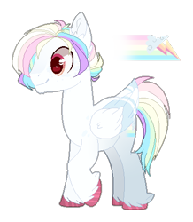 Size: 415x475 | Tagged: safe, artist:sweet-psycho-uwu, character:rainbow dash, species:pony, alternate design, rainbow blitz, rule 63, simple background, solo, transparent background