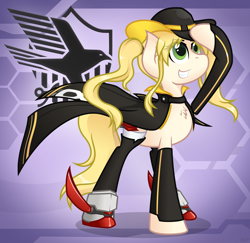 Size: 3160x3076 | Tagged: safe, artist:mrlolcats17, oc, species:earth pony, species:pony, aircraft carrier, azur lane, cv-8, doolittle, eagle union, happy hornet, high res, hornet, insect, ponified, shipmare, the fighting lady, uss hornet, vector
