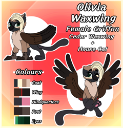 Size: 2522x2625 | Tagged: source needed, safe, artist:nomipolitan, oc, species:griffon, colored wings, reference sheet, solo, wings