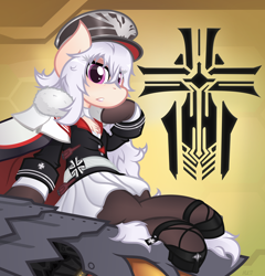 Size: 2948x3076 | Tagged: safe, artist:mrlolcats17, species:earth pony, species:pony, aircraft carrier, azur lane, cape, clothing, high res, iron blood, kms graf zeppelin, ponified, shipmare, solo, vector