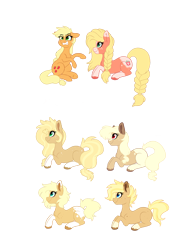 Size: 2275x3034 | Tagged: safe, artist:saphi-boo, character:applejack, species:earth pony, species:pony, g4, g5 leak, leak, applejack (g5), braid, braided tail, female, g4 to g5, g5 applejack drama, long tail, mare, redesign, short tail, simple background, spoiler, transparent background
