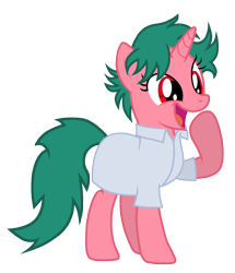 Size: 4719x5492 | Tagged: safe, alternate version, artist:aborrozakale, oc, oc:fancy nuclei, species:pony, species:unicorn, absurd resolution, clothing, female, lab coat, mare, simple background, solo, transparent background