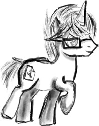 Size: 603x761 | Tagged: safe, artist:bastler, derpibooru original, oc, oc:digital wrench, species:pony, species:unicorn, glasses, male, stallion, unicorn oc