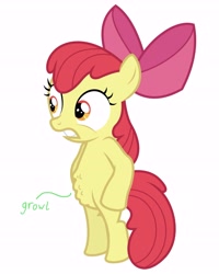 Size: 4501x5625 | Tagged: safe, artist:darkyboode32, artist:dasprid, character:apple bloom, species:earth pony, species:pony, episode:hearts and hooves day, g4, my little pony: friendship is magic, bipedal, female, filly, hungry, onomatopoeia, solo, standing, starving, stomach growl, stomach noise, text
