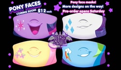 Size: 1011x588 | Tagged: safe, artist:techycutie, character:fluttershy, character:rainbow dash, character:rarity, character:twilight sparkle, advertisement, coronavirus, covid-19, face mask, mask