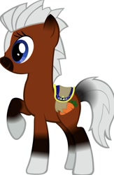 Size: 708x1084 | Tagged: safe, artist:doctor-g, species:earth pony, species:pony, cute, epona, eponadorable, female, mare, one hoof raised, simple background, smiling, solo, the legend of zelda, white background