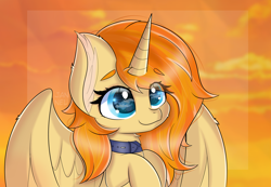 Size: 5583x3867 | Tagged: safe, artist:janelearts, oc, species:alicorn, species:pony, alicorn oc, bust, commission, female, horn, mare, portrait, solo, wings