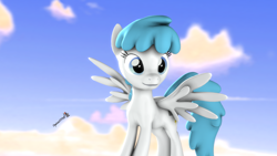 Size: 1920x1080 | Tagged: safe, artist:spinostud, character:white lightning, species:pegasus, species:pony, 3d, background pony, solo, source filmmaker