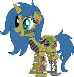 Size: 366x381 | Tagged: safe, artist:westrail642fan, oc, oc only, oc:crystal sky, species:alicorn, species:pony, alicorn oc, animatronic, female, five nights at freddy's, horn, mare, rise and fall, robot, simple background, solo, spring-lock, spring-lock animatronic, transparent background, wings