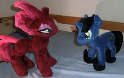 Size: 1000x633 | Tagged: safe, artist:bastler, character:tempest shadow, oc, oc:digital wrench, species:pony, species:unicorn, hoof shoes, photo, plushie