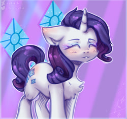 Size: 2000x1884 | Tagged: safe, artist:zefirka, character:rarity, species:pony, species:unicorn, chest fluff, eyes closed, female, solo
