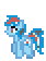 Size: 42x56 | Tagged: safe, artist:zeka10000, character:rainbow dash, species:pegasus, species:pony, animated, female, pixel art, simple background, solo, terraria, transparent background, walking