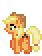 Size: 42x56 | Tagged: safe, artist:zeka10000, character:applejack, species:earth pony, species:pony, animated, female, pixel art, simple background, solo, terraria, transparent background, walking