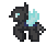 Size: 42x40 | Tagged: safe, artist:zeka10000, species:changeling, species:pony, animated, flying, pixel art, simple background, solo, terraria, transparent background