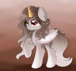 Size: 3092x2893 | Tagged: safe, artist:janelearts, oc, species:alicorn, species:pony, g4, clored wings, colored horn, female, horn, mare, solo