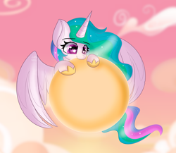 Size: 5346x4632 | Tagged: safe, artist:janelearts, character:princess celestia, species:alicorn, species:pony, g4, cute, cutelestia, eating, ethereal mane, female, galaxy mane, giant alicorn, giant pony, giantlestia, giga giant, macro, mare, mega celestia, nom, pony bigger than a planet, starry tail, sun, tangible heavenly object, weapons-grade cute