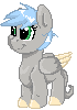 Size: 70x100 | Tagged: safe, artist:intfighter, oc, oc only, species:pegasus, species:pony, g4, colored hooves, leonine tail, pegasus oc, pixel art, smiling, solo, two toned wings, wings