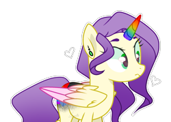 Size: 1671x1196 | Tagged: safe, artist:sweet-psycho-uwu, oc, species:alicorn, species:pony, g4, female, mare, multicolored horn, simple background, solo, transparent background