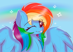 Size: 5787x4092 | Tagged: safe, artist:janelearts, character:rainbow dash, species:pony, g4, absurd resolution, female, one eye closed, solo, wink