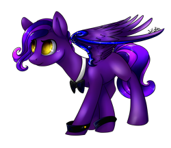 Size: 1700x1472 | Tagged: safe, alternate version, artist:intfighter, oc, oc only, species:pegasus, species:pony, g4, bow tie, cuffs (clothes), pegasus oc, signature, simple background, solo, transparent background, wings