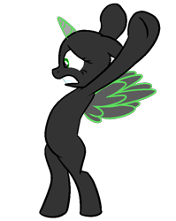 Size: 573x720 | Tagged: safe, artist:intfighter, oc, oc only, species:alicorn, species:pony, g4, alicorn oc, bald, base, bipedal, eyelashes, horn, simple background, solo, transparent background, underhoof, wings, worried