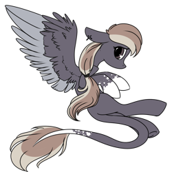 Size: 2000x2000 | Tagged: safe, artist:intfighter, oc, oc only, species:pegasus, species:pony, g4, leonine tail, pegasus oc, simple background, solo, transparent background, wings