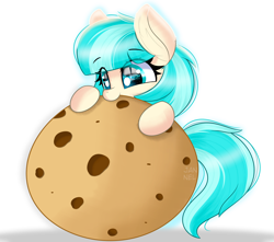 Size: 4630x4092 | Tagged: safe, artist:janelearts, character:coco pommel, species:earth pony, species:pony, g4, chocolate chip cookies, cookie, cute, eating, food, nom, simple background, white background