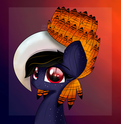 Size: 4600x4716 | Tagged: safe, artist:janelearts, oc, species:pony, g4, absurd resolution, bust, feather, female, mare, portrait, solo