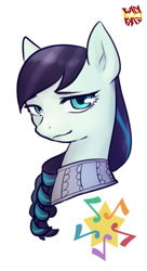 Size: 324x594 | Tagged: safe, artist:norang94, character:coloratura, species:pony, g4, bust, cutie mark, female, mare, portrait, simple background, solo, white background