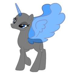 Size: 1028x1080 | Tagged: safe, artist:intfighter, oc, oc only, species:alicorn, species:pony, g4, alicorn oc, bald, base, bedroom eyes, eyelashes, horn, raised hoof, simple background, solo, transparent background, wings