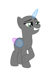 Size: 728x1055 | Tagged: safe, artist:intfighter, oc, oc only, species:alicorn, species:pony, g4, alicorn oc, bald, base, eyelashes, grin, horn, raised hoof, simple background, smiling, solo, transparent background, wings