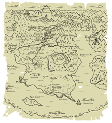 Size: 4200x4600 | Tagged: safe, artist:underwoodart, g4, aged, equestria, lord of the rings, map, map of equestria, old equestria, parchment, pre-classical era, sepia, simple background, transparent background