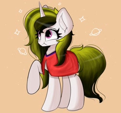 Size: 2318x2160 | Tagged: safe, artist:janelearts, oc, oc only, species:pony, species:unicorn, g4, clothing, female, mare, solo