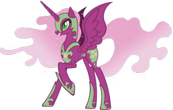 Size: 1600x1024 | Tagged: dead source, safe, artist:doctorxfizzle, character:cheerilee, character:nightmare moon, character:princess luna, species:alicorn, species:pony, cheericorn, fusion, nightmare cheerilee, nightmare recolors, race swap, recolor