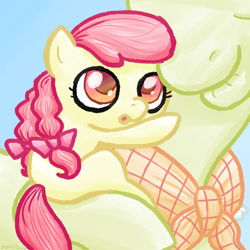 Size: 1000x1000 | Tagged: safe, artist:taritoons, character:apple bloom, character:granny smith, foal
