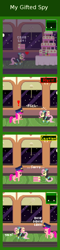 Size: 440x1820 | Tagged: safe, artist:zztfox, character:fluttershy, character:pinkie pie, cake, comic, pixel art