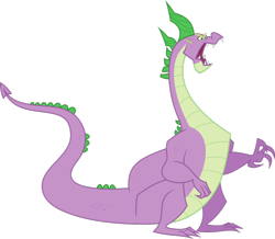 Size: 1280x1118 | Tagged: safe, artist:hawk9mm, character:spike, species:dragon, adult spike, greed spike, male, older, open mouth, simple background, solo, spikezilla, transparent background, vector