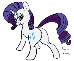 Size: 1500x1243 | Tagged: safe, artist:saine grey, character:rarity, species:pony, species:unicorn, color, dock, female, lidded eyes, looking at you, plot, simple background, smiling, solo, transparent background