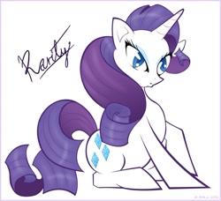 Size: 915x835 | Tagged: safe, artist:littlehybridshila, character:rarity, species:pony, species:unicorn, g4, female, mare, simple background, sitting, solo, white background