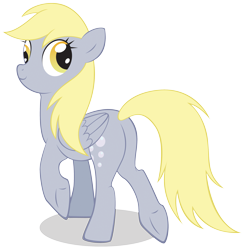 Size: 2451x2507 | Tagged: safe, artist:littlehybridshila, character:derpy hooves, species:pegasus, species:pony, g4, female, high res, looking back, mare, plot, simple background, solo, transparent background, underhoof