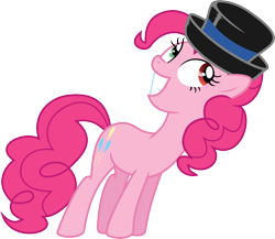 Size: 6000x5199 | Tagged: safe, artist:synch-anon, artist:twiforce, character:pinkie pie, absurd resolution, clothing, crossover, female, hat, heterochromia, rozen maiden, simple background, smiling, solo, souseiseki, transparent background, vector