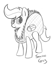 Size: 824x1000 | Tagged: safe, artist:saine grey, character:scootaloo, species:pegasus, species:pony, clothing, costume, female, monochrome, nightmare night, sketch, solo, taco
