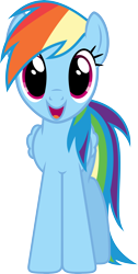 Size: 3000x5931 | Tagged: safe, artist:xpesifeindx, character:rainbow dash, species:pegasus, species:pony, cute, dashabetes, dilated pupils, female, looking at you, mare, simple background, smiling, solo, transparent background, vector