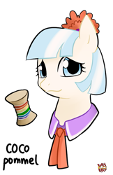 Size: 543x840 | Tagged: safe, artist:norang94, character:coco pommel, episode:rarity takes manehattan, g4, my little pony: friendship is magic, female, rainbow thread, solo