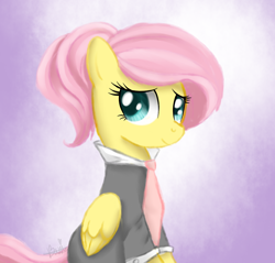 Size: 900x860 | Tagged: safe, artist:maplesunrise, character:fluttershy, businessmare, clothing, suit